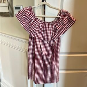 Boston Proper Red Gingham Mini Dress